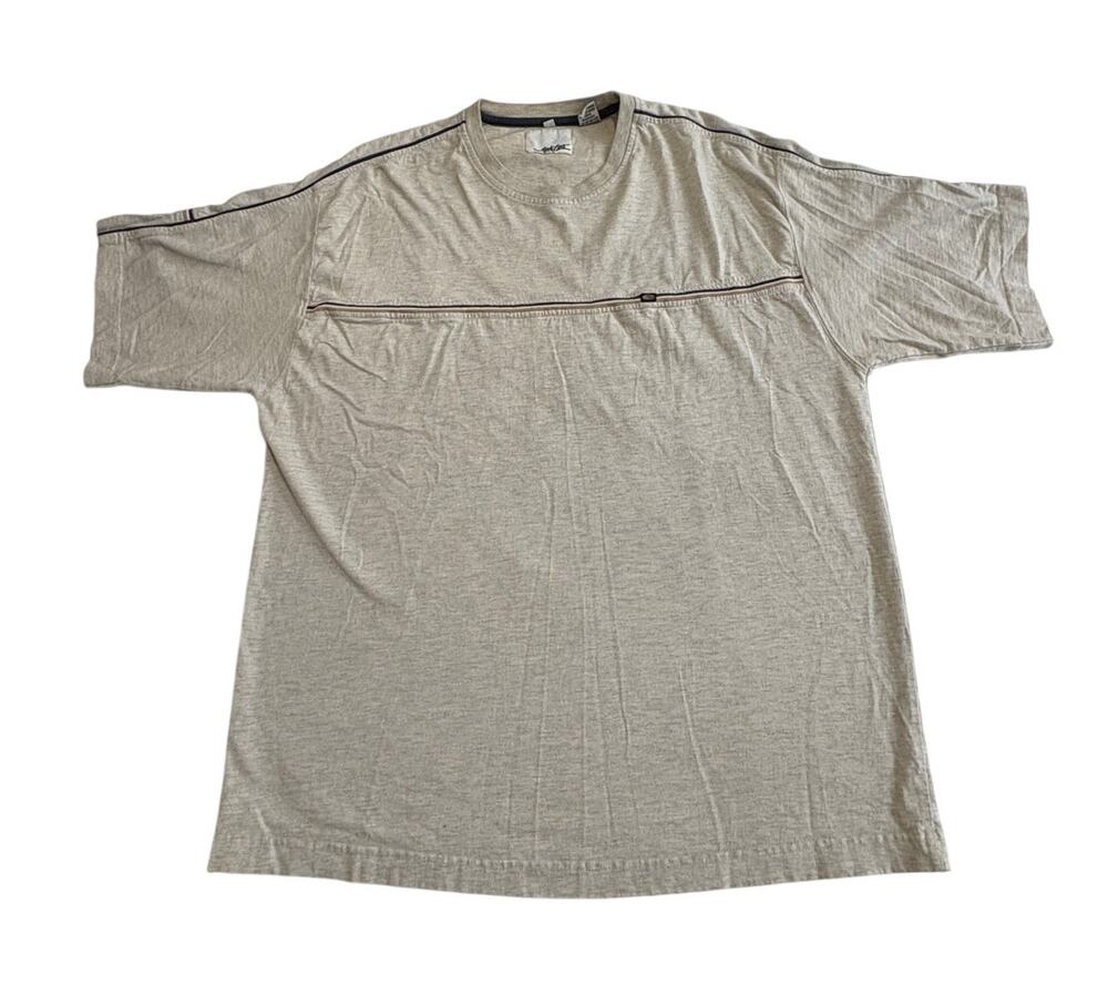 Vintage Point Zero Shirt Mens XL Gray Striped Logo T-Shirt Streetwear Y2K Skater